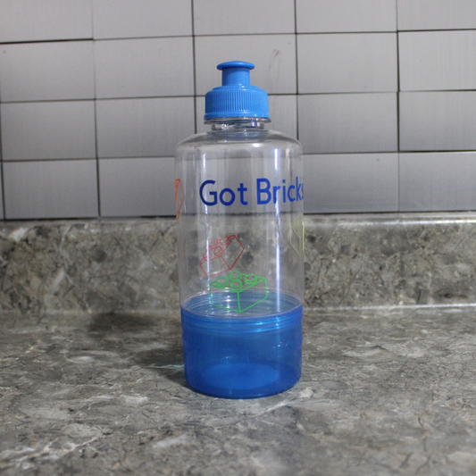 Building Block Decorated Water Bottle with Storage