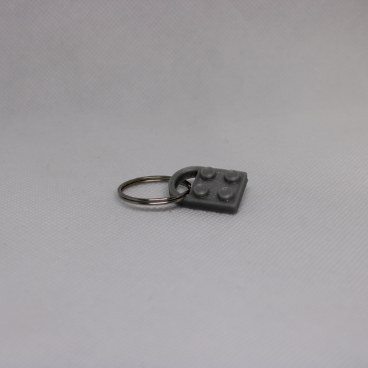 3D Printed Building Block Plate Keychain